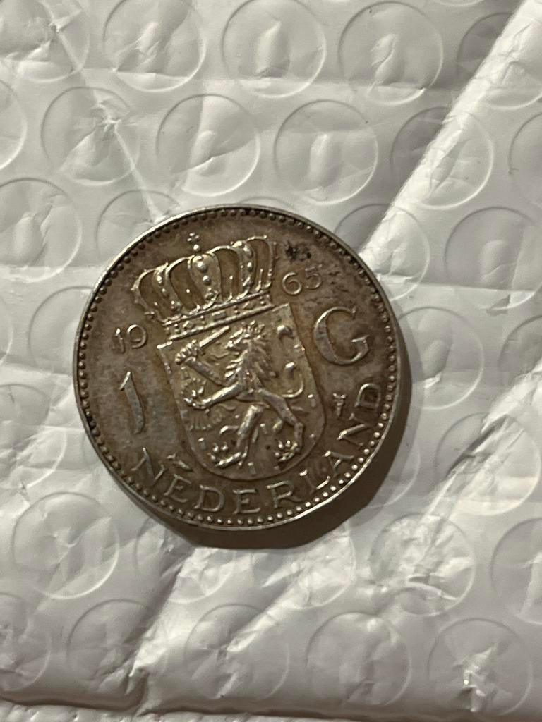 1 Gulden 1965 - Koningin Juliana, Postzegels en Munten, Munten | Nederland, 1 gulden, Koningin Juliana, Zilver, Ophalen of Verzenden