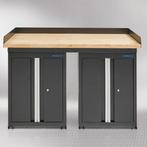 Metalen Werkbank met Opbergkasten, werkplaats inrichting, Ophalen, Gebruikt