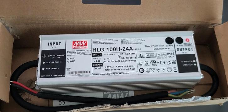 Mean Well LED transformator/ voeding HLG-100H-24A nieuw, Hobby en Vrije tijd, Elektronica-componenten, Nieuw, Ophalen of Verzenden