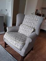 Comfortabele fauteuil met groen accent, Huis en Inrichting, Hout, Gebruikt, 75 tot 100 cm, Ophalen of Verzenden