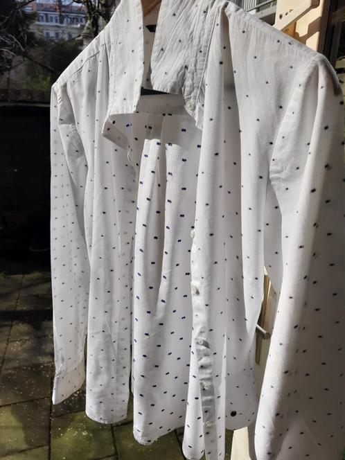Promiss damesblouse, maat 44, wit met blauw borduursel, Kleding | Dames, Blouses en Tunieken, Zo goed als nieuw, Maat 42/44 (L)