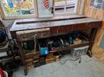 Oude Timmermans Werkbank met Bankschroef, Doe-het-zelf en Verbouw, Ophalen, Gebruikt, 120 tot 170 cm, Bankschroef