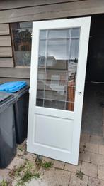 Binnendeur (stomp)met glas in lood, Doe-het-zelf en Verbouw, Deuren en Horren, Ophalen, Gebruikt, 80 tot 100 cm, Binnendeur