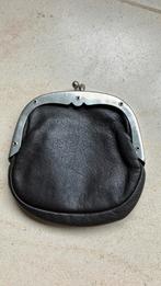 Vintage knip beurs portemonnee bruin leer, Ophalen of Verzenden, Zo goed als nieuw, Bruin, Leer
