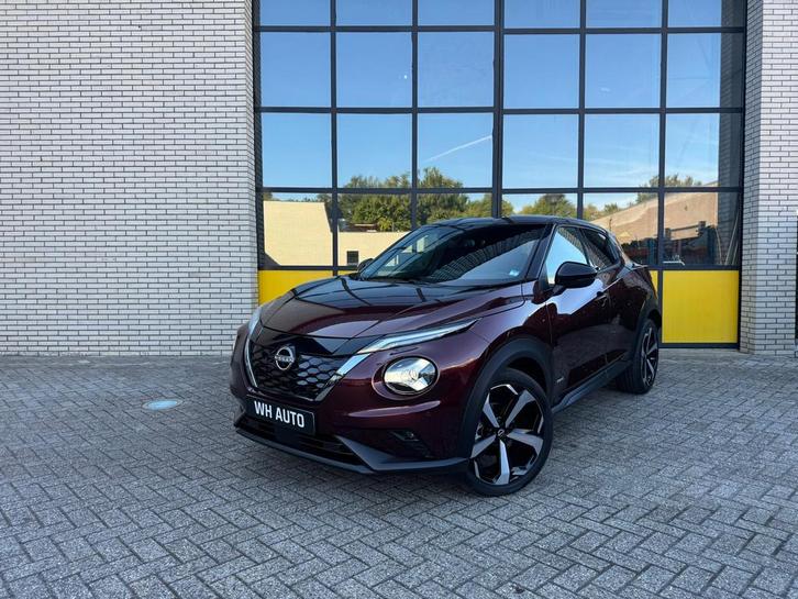 Nissan Juke 1.6 Hybrid Tekna, Vol Leer Stoel en stuurwielver, Auto's, Nissan, Bedrijf, Te koop, Juke, 360° camera, ABS, Adaptive Cruise Control