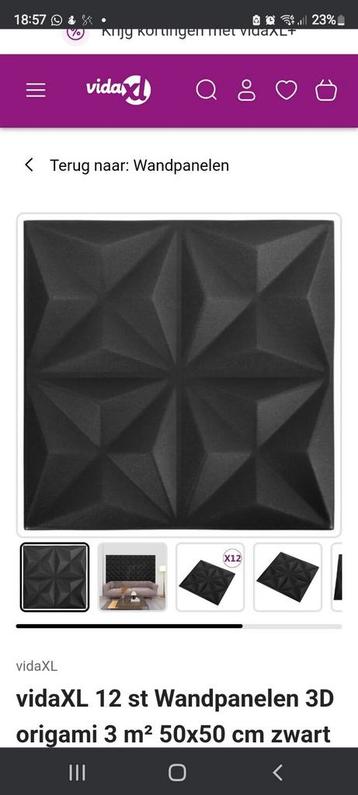 Wandpanelen 50x50cm 3D origami vida xl 12m2   beschikbaar voor biedingen