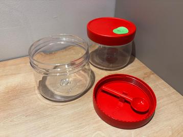 Tupperware transparante bus voor koffie/suiker etc. - 10 eur beschikbaar voor biedingen