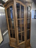 Mooie houten vitrinekast – landelijke stijl, 100 tot 150 cm, ., Eikenhout, Ophalen of Verzenden