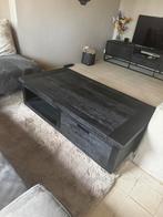 Salontafel mangohout zwart, Huis en Inrichting, Tafels | Salontafels, 100 tot 150 cm, Rond, Zo goed als nieuw, Minder dan 50 cm