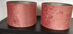 2 Light&Living Lampenkappen Velours Dusty Pink, Huis en Inrichting, Lampen | Lampenkappen, Ophalen, Overige kleuren, Rond, Zo goed als nieuw