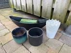 Diverse Bloempotten - Set van 4, Tuin en Terras, Bloempotten, Kunststof, Gebruikt, Rond, Binnen