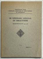 De Openbare Leeszaal en Bibliotheek Keizersgracht (reprint), Openb. Leeszaal en Biblio, Ophalen of Verzenden, 20e eeuw of later