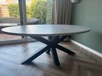 Betonlook eettafel ovaal 200cm, Huis en Inrichting, Tafels | Eettafels, Ophalen, Overige materialen, Gebruikt, 100 tot 150 cm