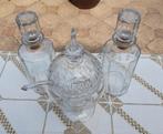 Unieke bowl met twee karaffen van kristalglas., Antiek en Kunst, Antiek | Glas en Kristal, Ophalen
