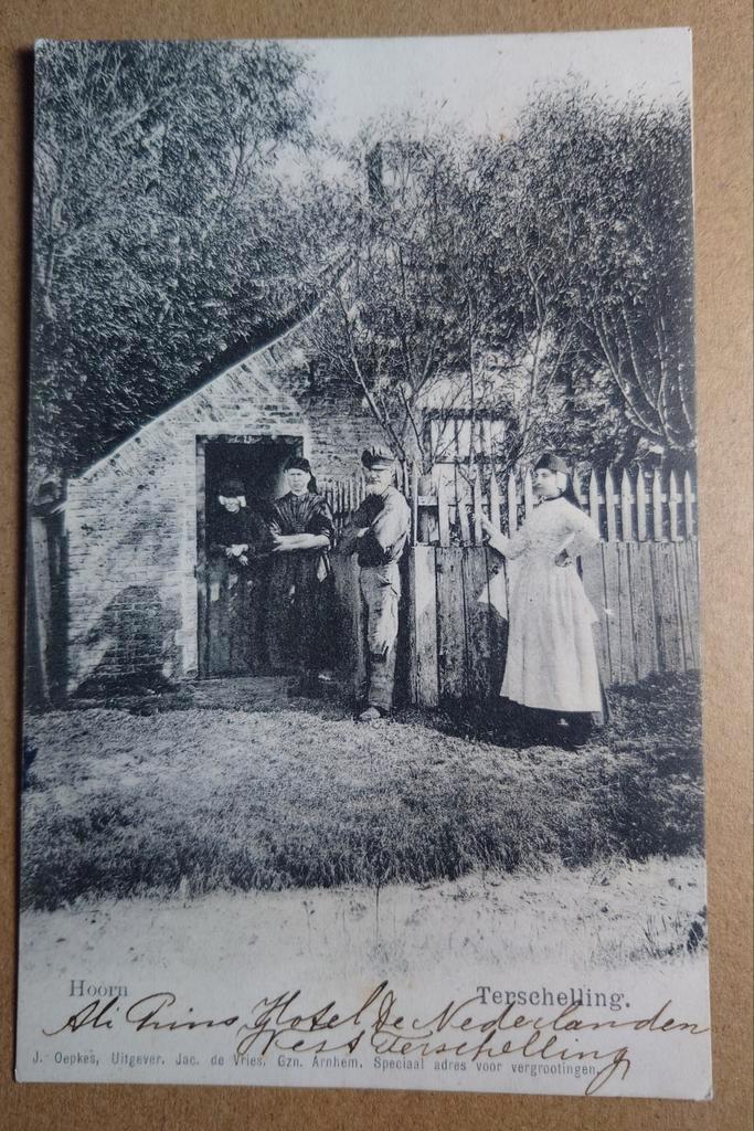 Oude ansichtkaart Hoorn Terschelling 1908, Verzamelen, Ansichtkaarten | Nederland, Gelopen, Waddeneilanden, Voor 1920, Ophalen of Verzenden
