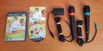 PS2 | 2x Originele Singstar Microfoon met Singstar POP, Spelcomputers en Games, Muziek, Gebruikt, Ophalen of Verzenden, 3 spelers of meer