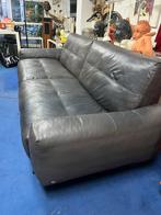 Rolf Benz RB 50 Jubileum Bank - Grijs Leer, Ophalen, 250 tot 300 cm, Gebruikt, 100 tot 125 cm