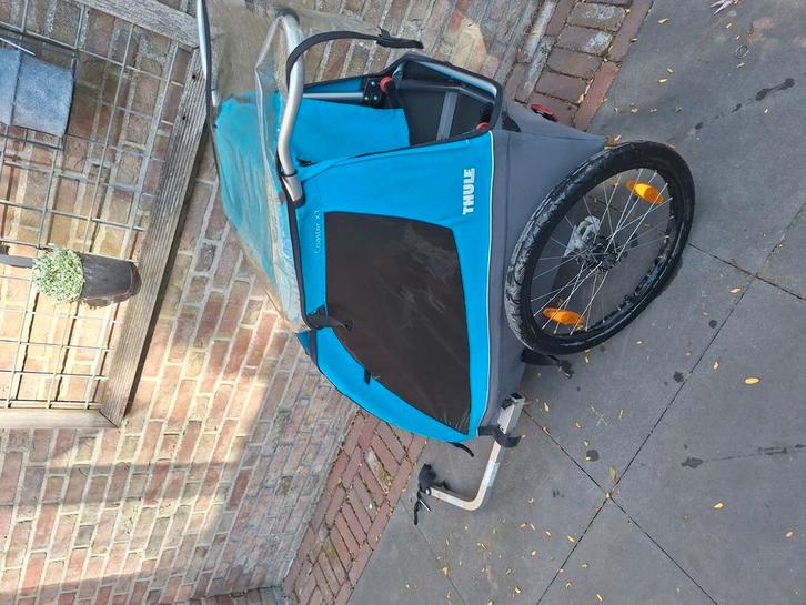 Thule coaster fietskar, Fietsen en Brommers, Fietsaccessoires | Aanhangers en Karren, Zo goed als nieuw, Kinderkar, Ophalen of Verzenden