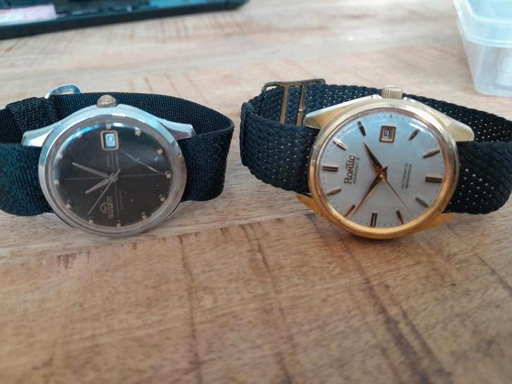Rontic aquanaut en Buler horloge vintage 60er jaren, Sieraden, Tassen en Uiterlijk, Horloges | Antiek, Overige merken, 1960 of later