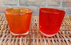 Theelicht houders rood oranje, Ophalen of Verzenden, Rood, Overige materialen, Minder dan 25 cm