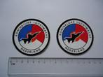 sticker oud KLU LEGER F16 luchtmacht vliegtuig retro 2x, Verzenden, Zo goed als nieuw, Bedrijf of Vereniging