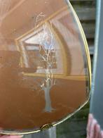 Vintage Hanglamp met Glas en Gouden Details, Ophalen of Verzenden, Gebruikt, Glas, Minder dan 50 cm