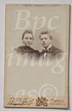 cdv meisje en jongen Zwolle 1900's, Gebruikt, Verzenden, Foto, Voor 1940