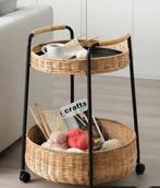 LUBBAN Trolley table with storage, Ophalen, 50 tot 100 cm, Zo goed als nieuw, 25 tot 50 cm