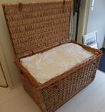 Prachtige grote rieten mand met deksel, Ophalen, Zo goed als nieuw, Stoel(en)