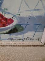 Vintage olieverf schilderij veldboeket gesigneerd, Antiek en Kunst, Curiosa en Brocante, Ophalen of Verzenden