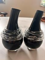 Kjnst: Twee geblazen vaasjes zwaar glaswerk, Antiek en Kunst, Antiek | Glas en Kristal, Ophalen