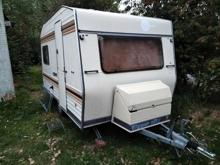 vintage BUERSTNER3603 4 pers vakantie klaar, Caravans en Kamperen, Tenten, tot en met 4, Gebruikt, Ophalen