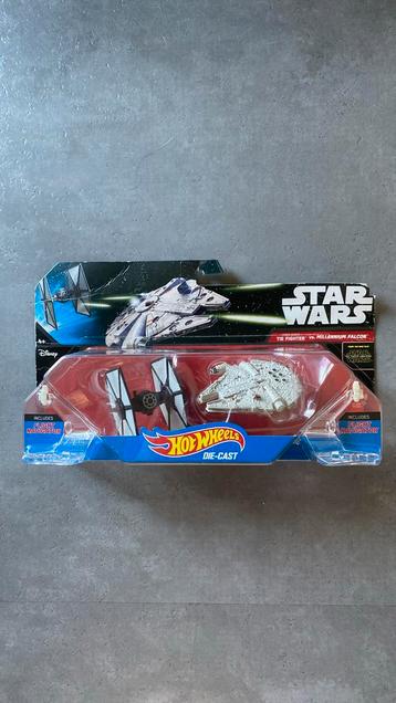 Star Wars Hotwheels Tie fighter Millennium Falcon beschikbaar voor biedingen