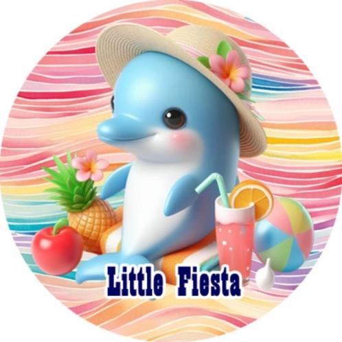 LF2739 icing frosting dolfijn 18cm eetbare taart plaat print, Hobby en Vrije tijd, Taarten en Cupcakes maken, Nieuw, Versiering