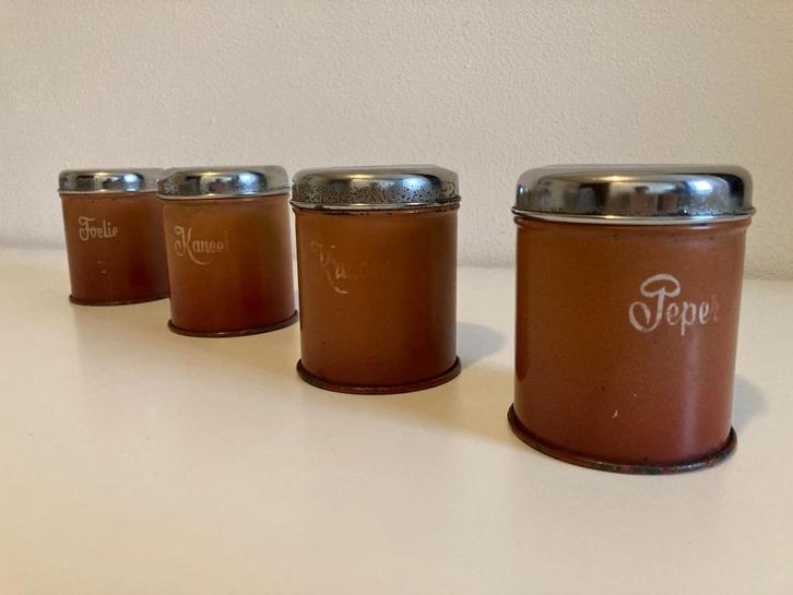vintage brabantia voorraadblik, Verzamelen, Blikken, Gebruikt, Overige, Overige merken, Ophalen of Verzenden