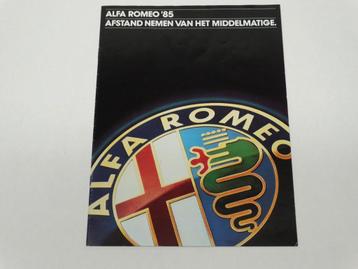 Alfa Romeo folder brochure modellen uit 1985 beschikbaar voor biedingen
