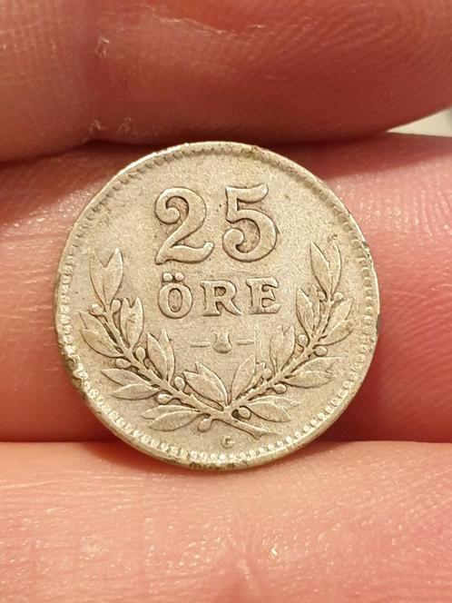 Zweden, 25 ore 1939, zilver (19), Postzegels en Munten, Munten | Europa | Niet-Euromunten, Overige landen, Zilver, Ophalen of Verzenden