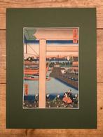 Antieke Japanse litho in passe-partout, Antiek en Kunst, Kunst | Niet-Westerse kunst, Ophalen of Verzenden