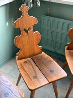 4x Vintage Brutalist Folk Chairs – Tiroler Alpine, Ophalen