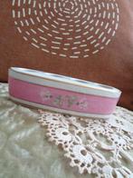 Vintage Roze Porseleinen Lippenstift Houder  ** Mimosa **, Ophalen of Verzenden