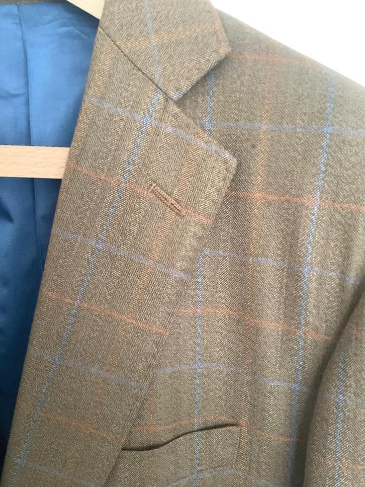 Maatwerk Engels Jasje Colbert  maat 52, Kleding | Heren, Kostuums en Colberts, Zo goed als nieuw, Maat 52/54 (L), Bruin, Ophalen of Verzenden