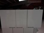 Hoogglans witte bovenkasten - 3 stuks, Huis en Inrichting, Kasten | Kledingkasten, Ophalen of Verzenden