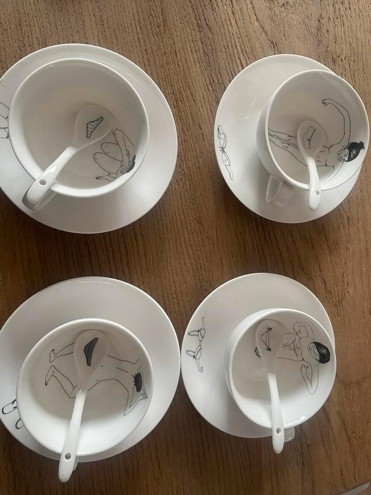 Pols Potten Undressed Theeservies, Huis en Inrichting, Keuken | Servies, Gebruikt, Kop(pen) en/of Schotel(s), Overige stijlen
