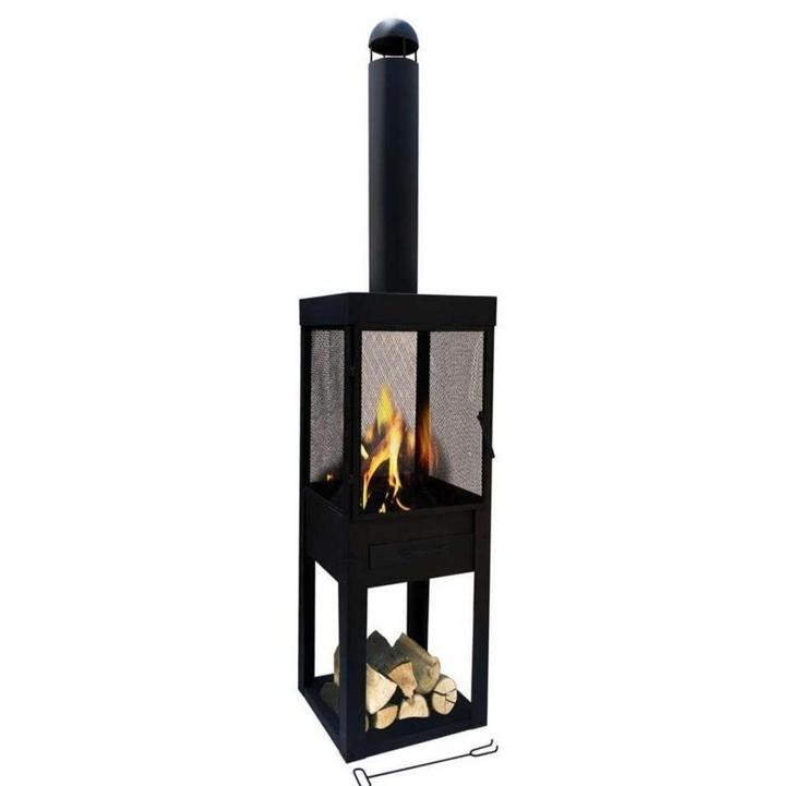 SenS-Line vuurkorf Ember - zwart - 47x44x200 cm, Tuin en Terras, Terrasverwarmers, Nieuw, Ophalen of Verzenden