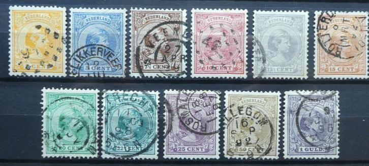 1891 Prinses Wilhelmina 34 tm 44 gebruikt (B4-13), Postzegels en Munten, Postzegels | Nederland, Gestempeld, T/m 1940, Verzenden