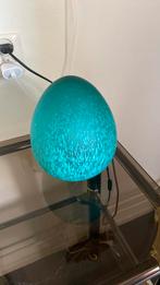 Jaren 80 egg lamp groen, Huis en Inrichting, Lampen | Tafellampen, Ophalen of Verzenden, Zo goed als nieuw, Glas, Minder dan 50 cm