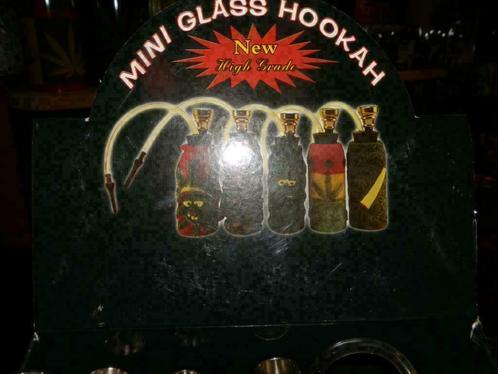 Mini glas waterpijpen 3 soort Pandjeshuis Harlingen, Verzamelen, Rookartikelen, Aanstekers en Luciferdoosjes, Nieuw, (Water)pijp
