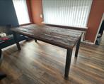 Ruw houten tafels + stoelen, Ophalen, 200 cm of meer, 50 tot 100 cm, Zo goed als nieuw