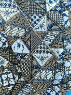 Origineel BATIK tambal (tulis) bruine lap stof 405x100 (LS21, Bruin, Ophalen of Verzenden, 30 tot 120 cm, Katoen