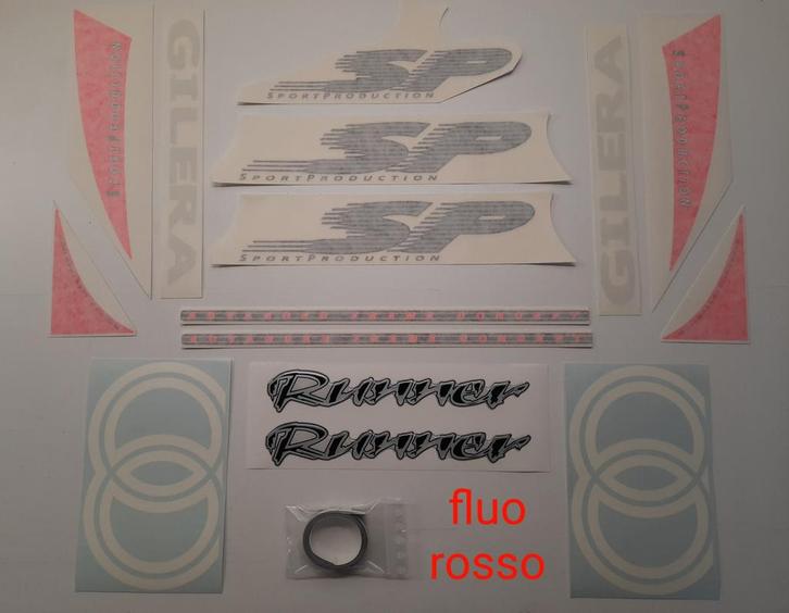Stickerset Gilera Runner SP fluo rosso 879, Motoren, Accessoires | Stickers, Ophalen of Verzenden